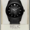 Relic by Fossil Men's Rylan Three-Hand Black Stainless Steel...