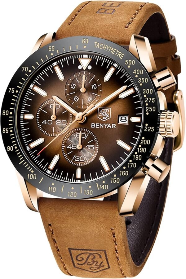 BY BENYAR Watch for Men Analog Quartz Chronograph Waterproof...