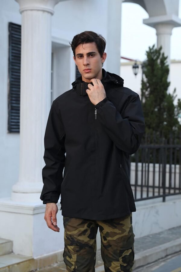 Men's Lightweight Waterproof Rain Jacket,Shell Hooded Outdoo...