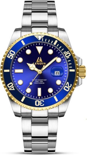 LN LENQIN Mens Watches Stainless Steel Waterproof Analog Qua...