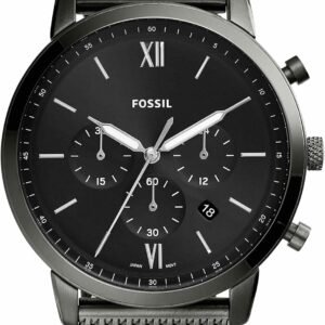Fossil Men's Neutra Quartz Stainless Steel and Leather Chron...
