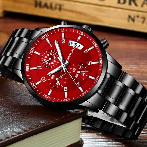 CRRJU Men's Fashion Stainless Steel Watches Date Waterproof ...