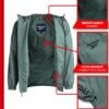 Reebok Men's Jacket - Full Zip Polar Fleece Lined Windbreake...