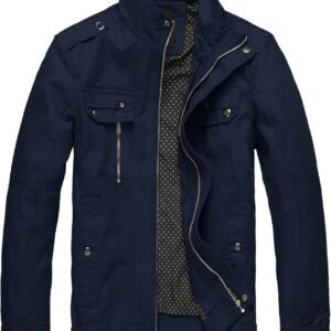 wantdo Men's Cotton Lightweight Jacket Military Jacket Casua...