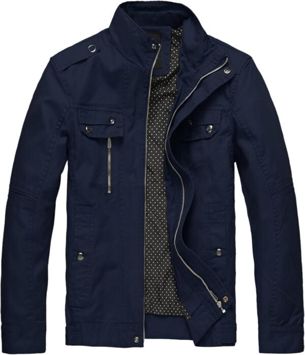 wantdo Men's Cotton Lightweight Jacket Military Jacket Casua...