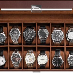 ProCase Watch Box Organizer for Men, 12 Slot Watch Display C...
