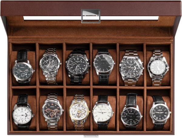 ProCase Watch Box Organizer for Men, 12 Slot Watch Display C...