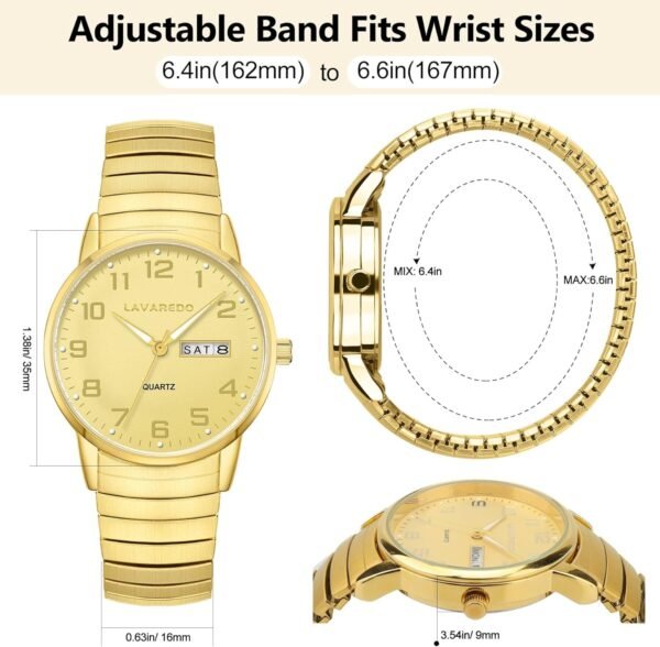 Watches for Men with Easy to Read Dial, Waterproof Analog Wa...