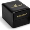 PINDOWS Men's Chronograph Calendar Watch Blue Diamond Analog...