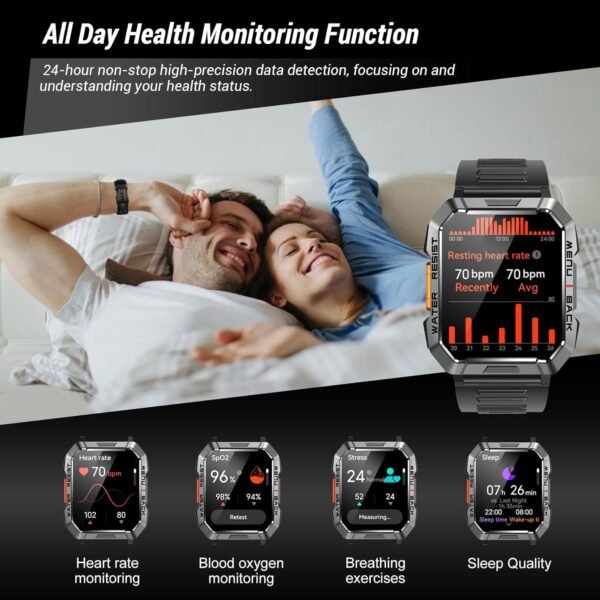 Military Smart Watch for Men (Answer/Make Calls), 2.01'' Sma...