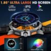 Military Smart Watch for Men 1.85" HD Ultra Screen Touch Scr...
