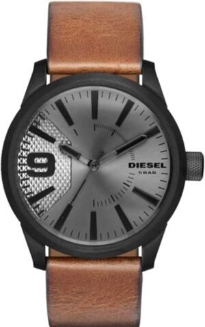 Diesel RASP Watch for Men, Quartz Movement with Silicone, St...