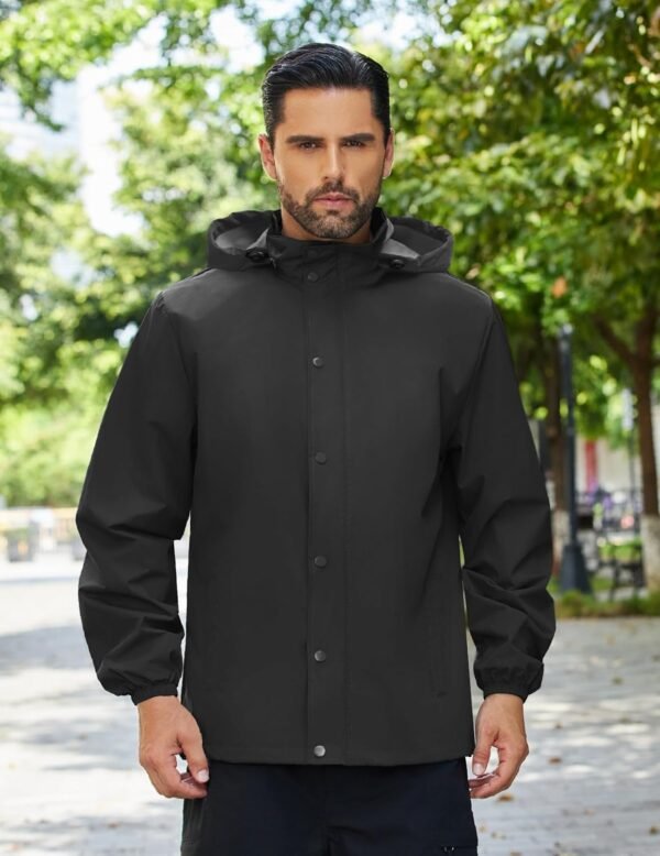 COOFANDY Men's Rain Jacket Waterproof Packable Raincoat Ligh...