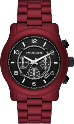 Michael Kors Runway Men's Watch, Stainless Steel Chronograph...