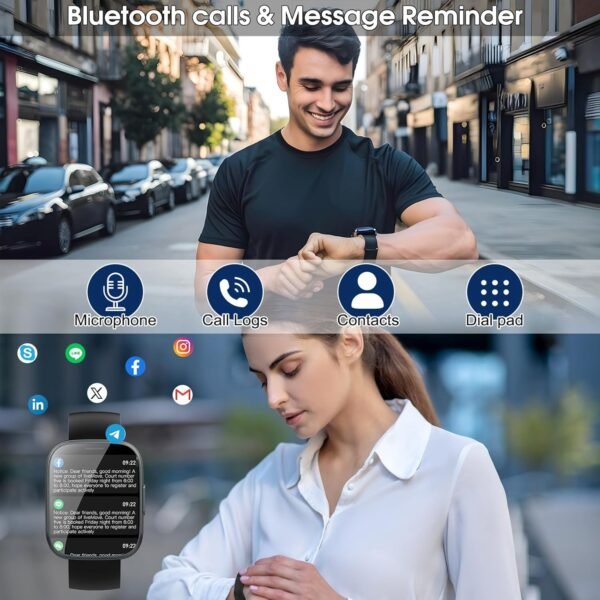 Smart Watch for Men Women Bluetooth Call, 1.95" HD Touch Scr...