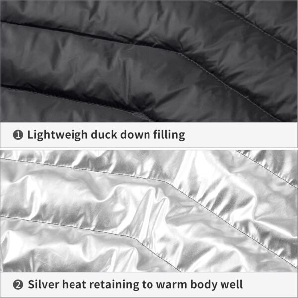 CAMEL CROWN Men's Packable Down Jacket Hooded Lightweight Pu...
