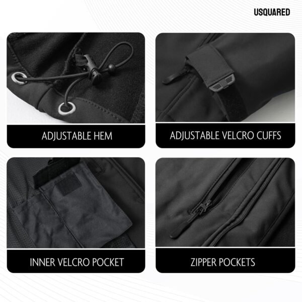 Mens softshell jacket, Insulated windbreaker Fleece Lined Ra...