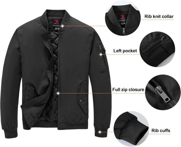 Gopune Men's Windproof Bomber Jacket Warm Water Resistant Wi...