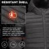 Men's Puffer Jacket Hooded Lightweight Full Zip Warm Coats W...
