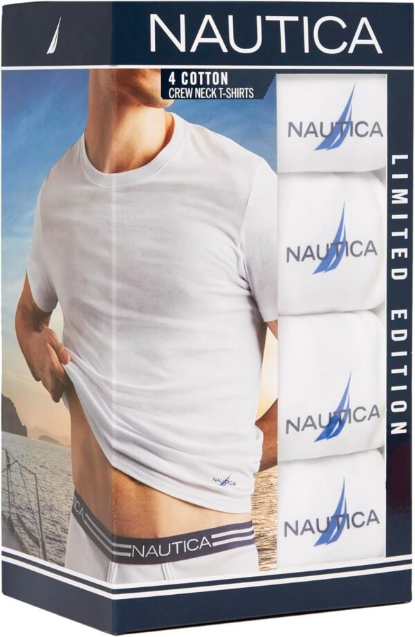 Nautica Men's 4-Pack Cotton Limited Edition Crew Neck T-Shir...