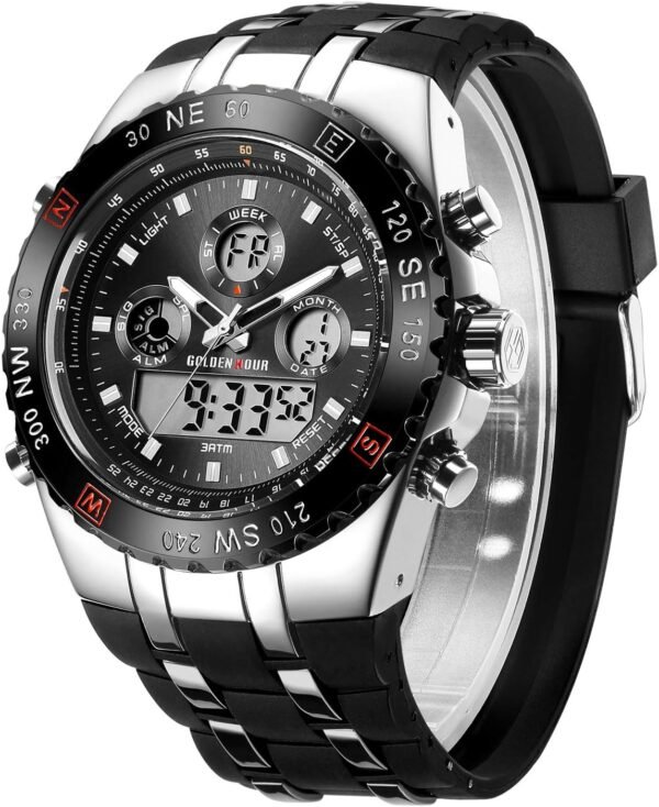 GOLDEN HOUR Luxury Military Sports Men's Watches Large Size ...
