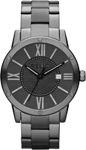 Relic by Fossil Men's Payton Three-Hand Date Gunmetal Gray S...