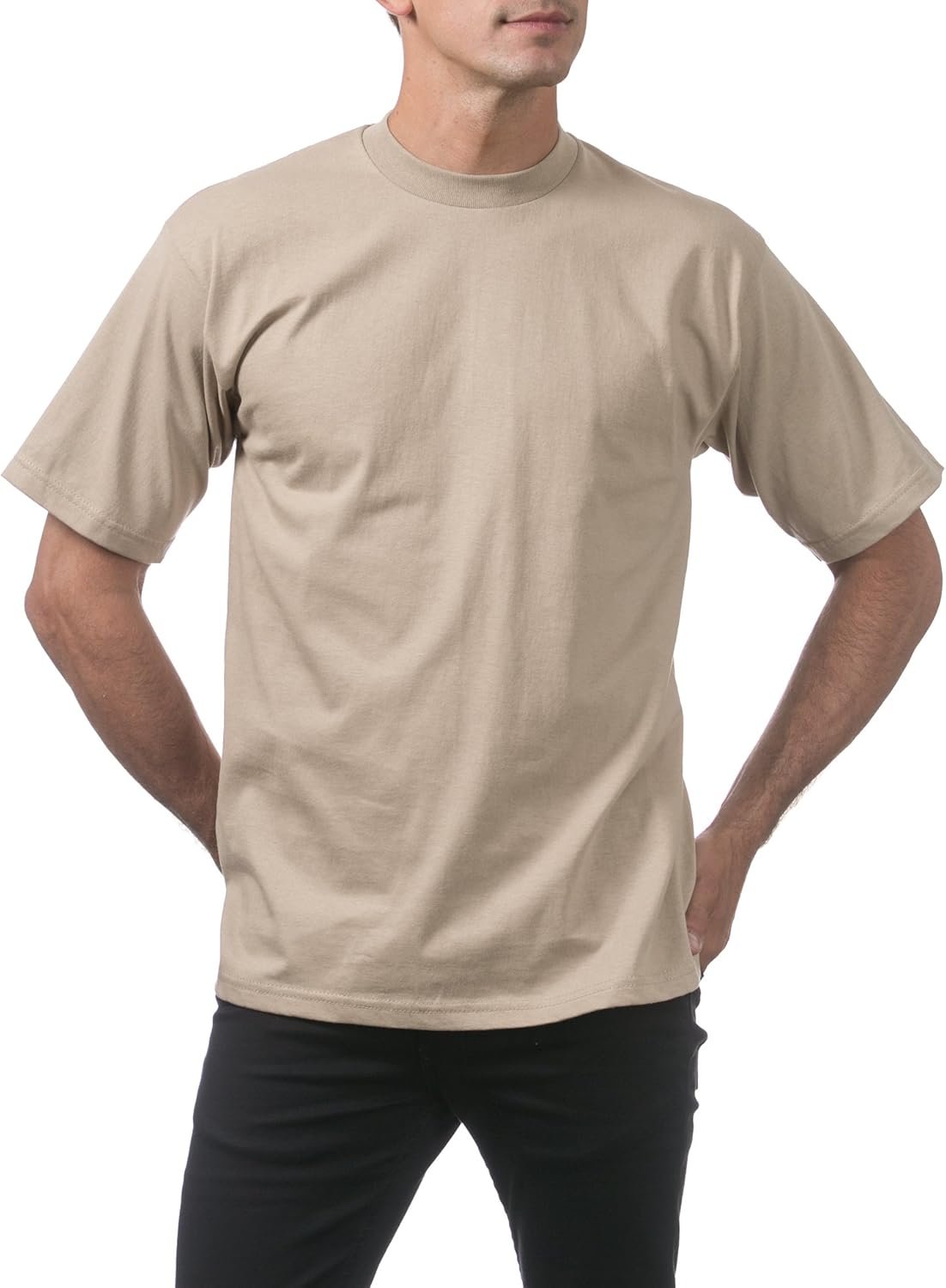 Pro Club Men's Heavyweight Cotton Short Sleeve Crew Neck T-S... - Image 3