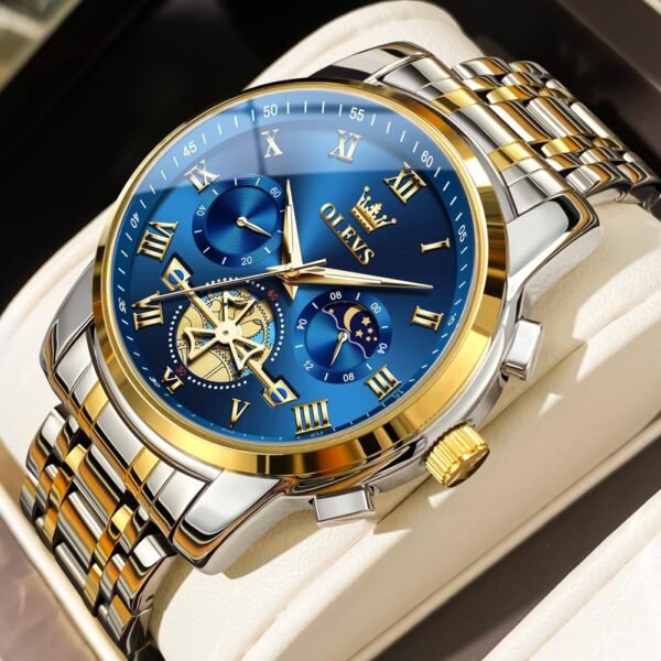 OLEVS Mens Watches Chronograph Business Dress Quartz Stainle...