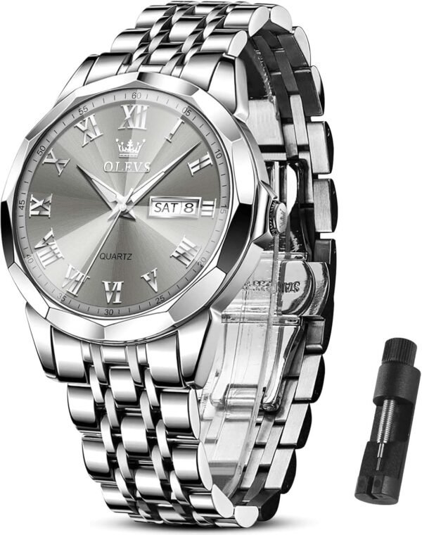 OLEVS Watch Men Luxury Watches for Men （Silver/Gold/Blue/Bla...