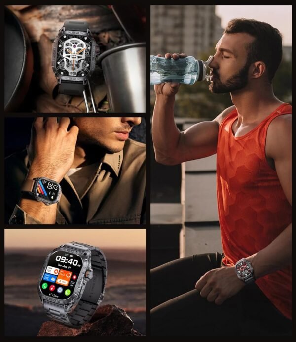 LIGE Military Smart Watch for Men(Call Receive/Dial) with 3 ...