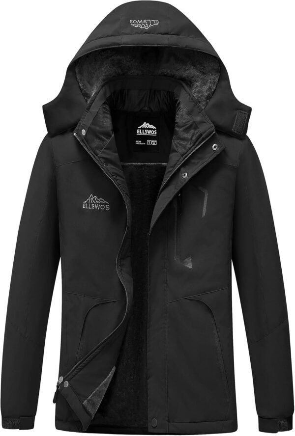 ELLSWOS Men's Waterproof Ski Jacket Winter Snow Coat Warm Ho...