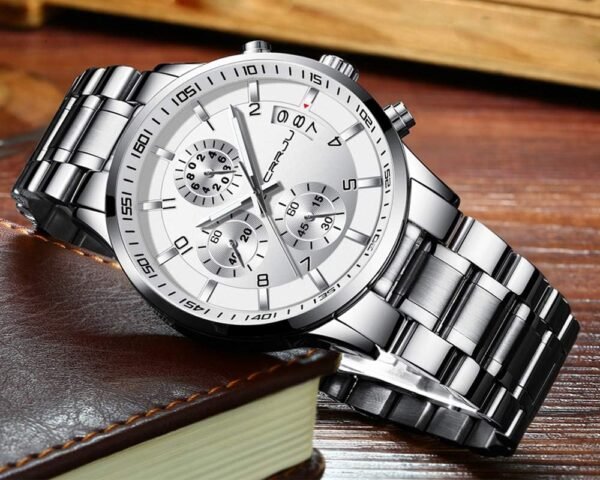 CRRJU Men's Fashion Stainless Steel Watches Date Waterproof ...