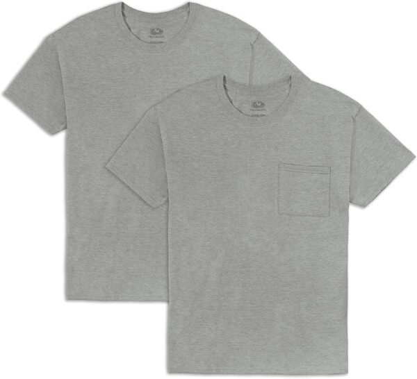 Fruit of the Loom Men's Eversoft Cotton Short Sleeve Pocket ...