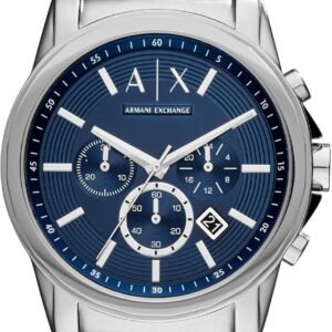 AX Armani Exchange Chronograph Watch for Men with Leather, S...