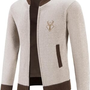Mylldey Mens Casual Full Zip Cardigan Sweaters Cable Knit Ja...