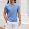 COOFANDY Mens Crew Neck T Shirt Short Sleeve Casual Summer B...