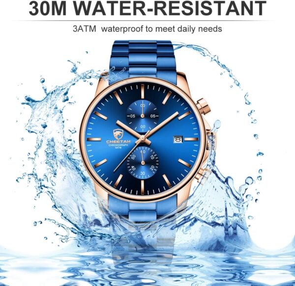 GOLDEN HOUR Fashion Business Mens Watches with Stainless Ste...