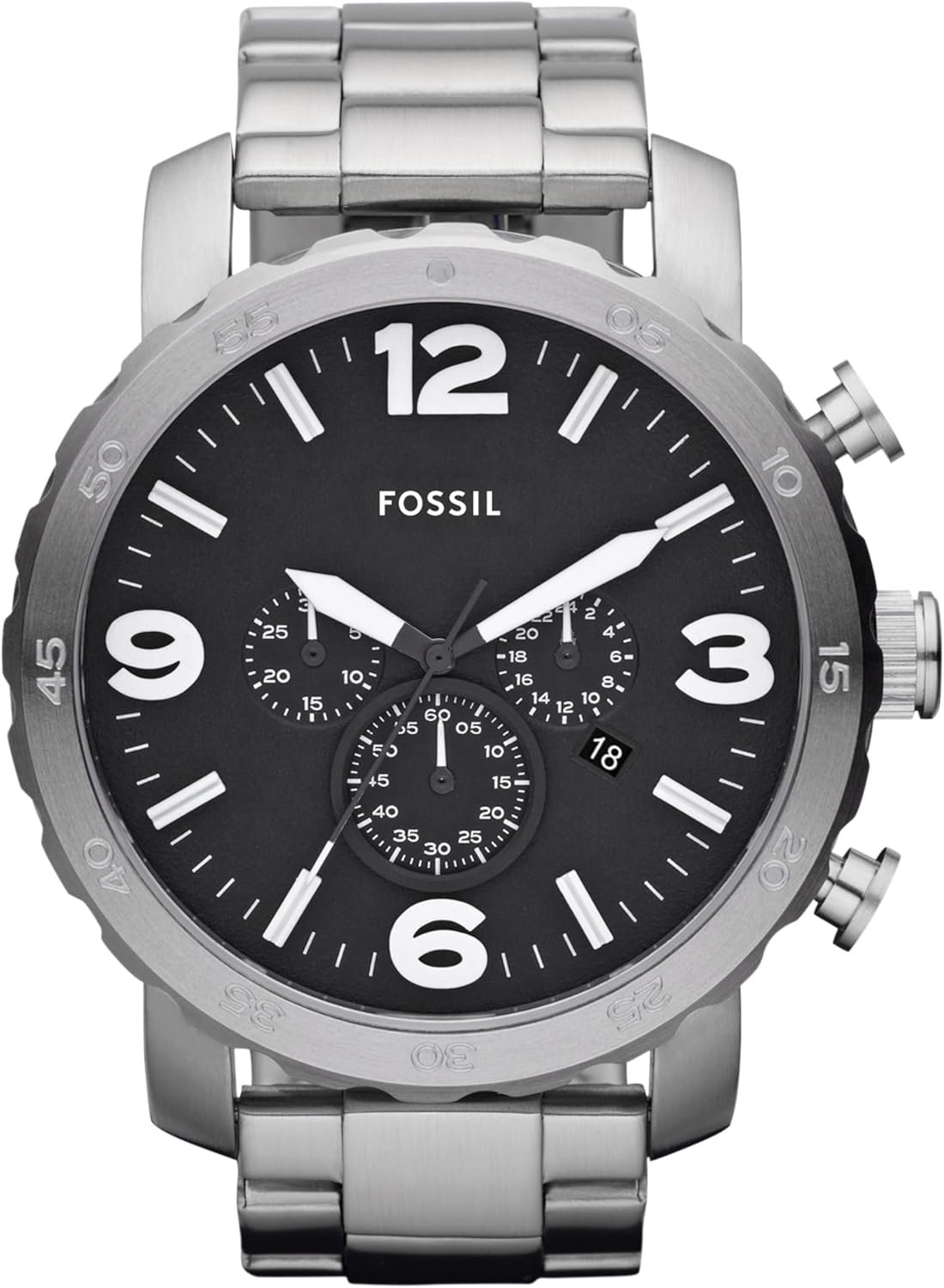 Fossil Men's Nate Quartz Stainless Steel Chronograph Watch