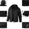 AFILOK Men's lightweight outdoor jacket with water resistant...