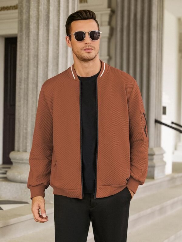Hardaddy Men's Lightweight Bomber Jacket Textured Casual Var...