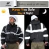 sesafety Reflective Jacket for Men, High Visibility Jackets,...