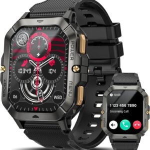 Military Smart Watches for Men (Answer/Make Calls), 2.02'' F...