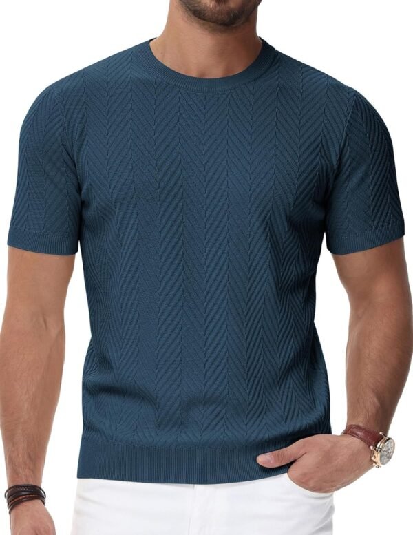 PJ PAUL JONES Men's Short Sleeve Knit T-Shirts Casual Crewne...
