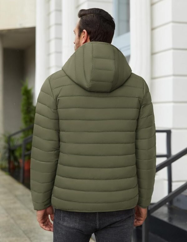 COOFANDY Mens Packable Puffer Jacket Lightweight Hooded Insu...