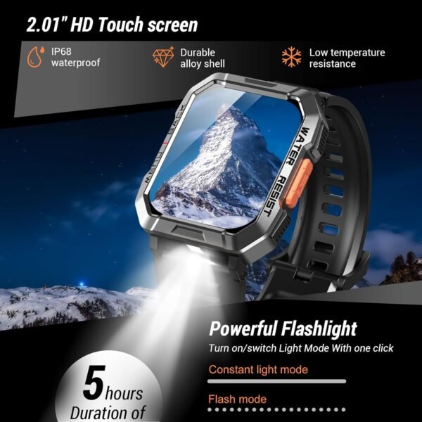 Military Smart Watch for Men (Answer/Make Calls), 2.01'' Sma...