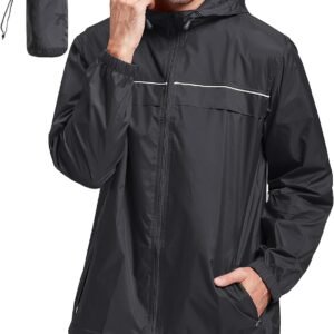 SWISSWELL Rain Jacket Men Waterproof Windbreaker, Lightweigh...