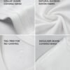 DAVID ARCHY Men's Undershirt Bamboo Rayon Moisture-Wicking V...