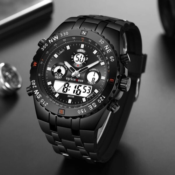 GOLDEN HOUR Luxury Military Sports Men's Watches Large Size ...