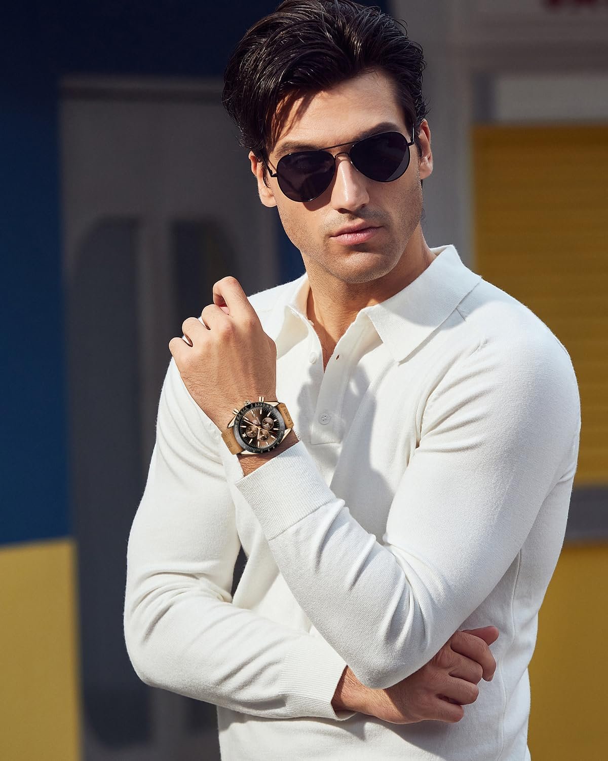 BY BENYAR Watch for Men Analog Quartz Chronograph Waterproof... - Image 2