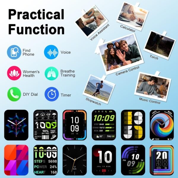 Smart Watch(Answer/Make Call), 1.91" Smartwatch for Men Wome...